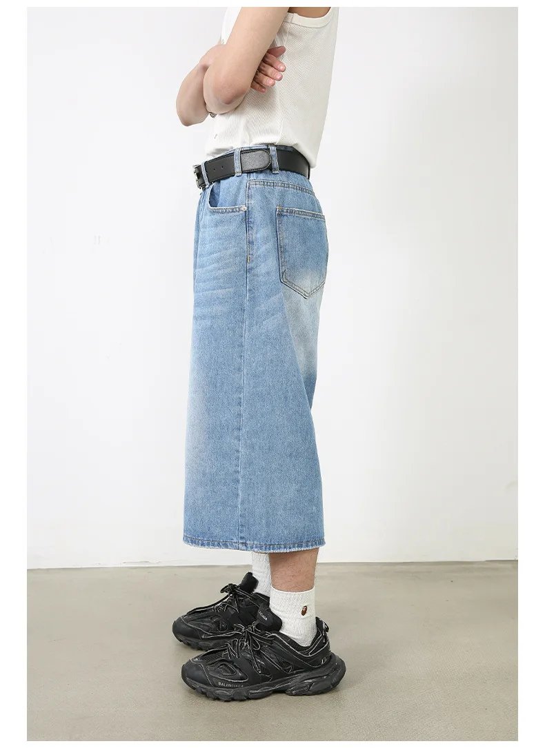 Harajuku Vintage High Waist Black Retro Washed Denim Shorts Women's Fashion Casual Loose Fit Y2K Streetwear Mid Long Short Harajuku Vintage High Waist Black Retro Washed Denim Shorts Women's Fashion Casual Loose Fit Y2K Streetwear Mid Long Short