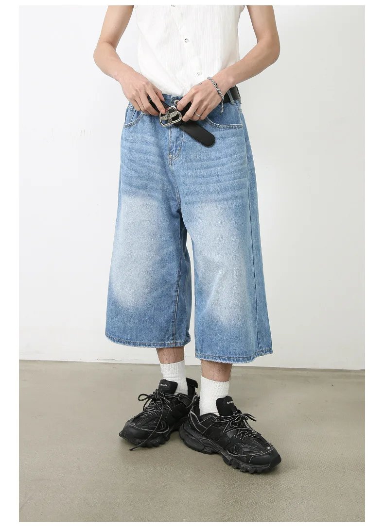 Harajuku Vintage High Waist Black Retro Washed Denim Shorts Women's Fashion Casual Loose Fit Y2K Streetwear Mid Long Short Harajuku Vintage High Waist Black Retro Washed Denim Shorts Women's Fashion Casual Loose Fit Y2K Streetwear Mid Long Short
