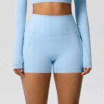 Women Sports Short With PocketedYoga Legging Shorts Squat Proof High Waist Fitness Tight Shorts Quick Drying Cycling Workout Gym - Image 2