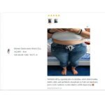 Women Denim Jeans Shorts Drawtring High Waist Stretch knee Length Ripped Hole Short Jean Pants - Image 6