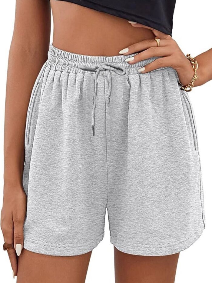 XUANSHOW Summer Women Shorts Sportswear Lacing Bottoms Solid Color Elastic Pockets Casual High Waisted Women Loose Short - Image 6