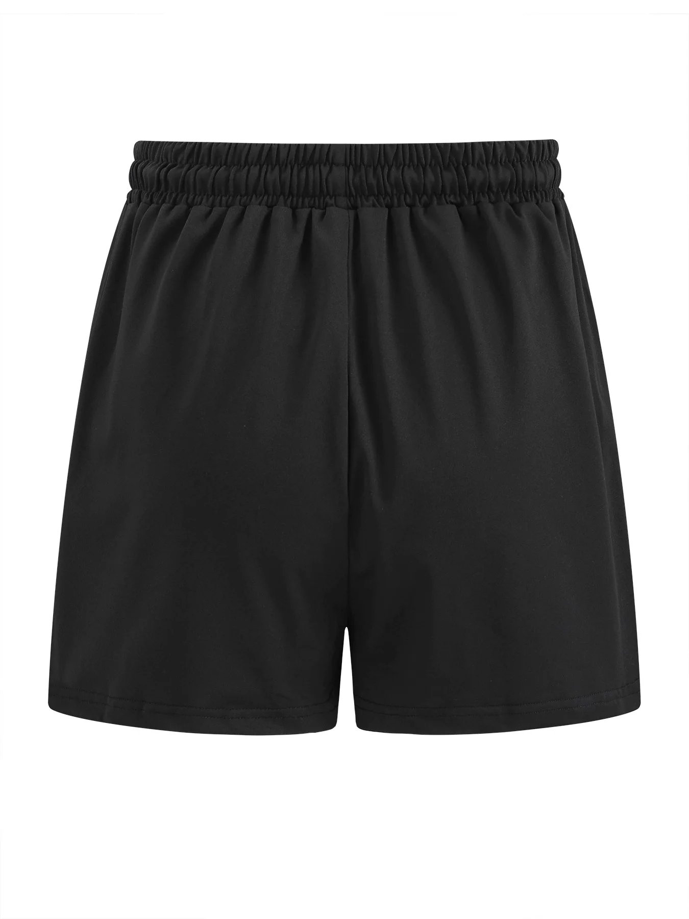 XUANSHOW Summer Women Shorts Sportswear Lacing Bottoms Solid Color Elastic Pockets Casual High Waisted Women Loose Short