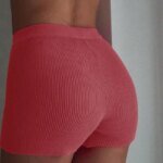 Summer New Knit Slim Shorts Cotton Women Casual White Black Sexy High Waist Ribbed Streetwear Basic Biker Shorts High Stretched - Image 2