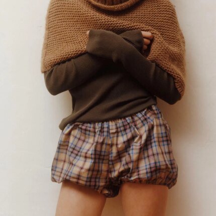 2000s Retro Casual Elastic Waist Shorts Women Plaid Bloomers Shorts Summer Streetwear Vintage Cute Micro Mini Pants Y2k Outfits