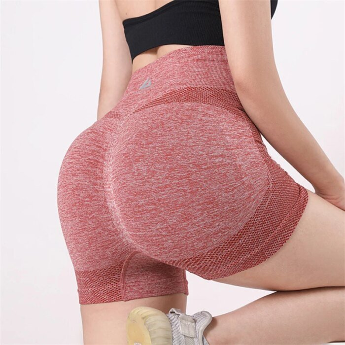 Summer Yoga Shorts High Waist Fitness Biker Shorts For Women Peach Buttocks Hip Lift Short Leggings Slim Bottoms Gym Sports Wear - Image 2