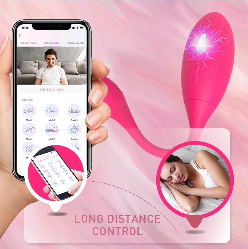 App Electric Shock Vibrator Woman Wireless Remote Control G-Spot Wear Rechargeable Vibrator With Female Stimulator USB Sex Toys