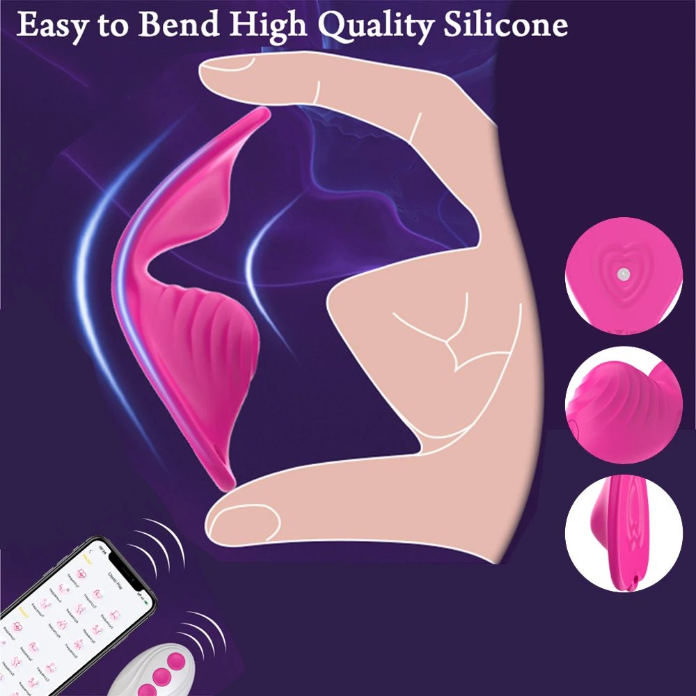 APP Remote Control Vibrator Butterfly Clit Stimulator Dual Motor Wearable Vagina G spot Massager Female Adult Sex Toy for Woman APP Remote Control Vibrator Butterfly Clit Stimulator Dual Motor Wearable Vagina G spot Massager Female Adult Sex Toy for Woman
