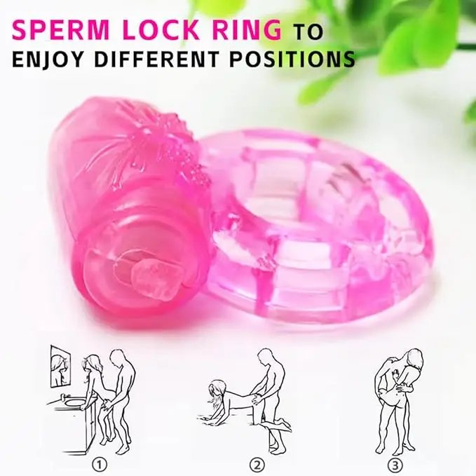 Vibrating Cock Ring Vibrator Silicone Penis Ring with Clit Stimulator Intimate Sex Toys Men Long Lasting Stronger Vibrators Ring