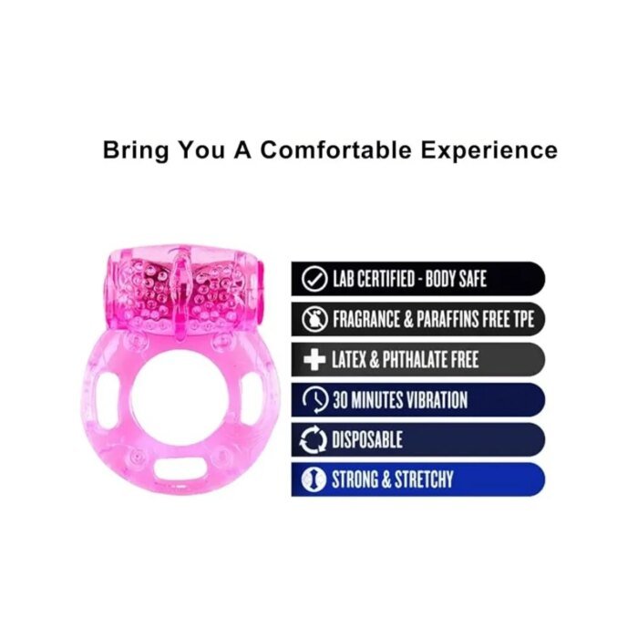 Vibrating Cock Ring Vibrator Silicone Penis Ring with Clit Stimulator Intimate Sex Toys Men Long Lasting Stronger Vibrators Ring - Image 3