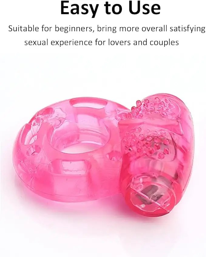 Vibrating Cock Ring Vibrator Silicone Penis Ring with Clit Stimulator Intimate Sex Toys Men Long Lasting Stronger Vibrators Ring