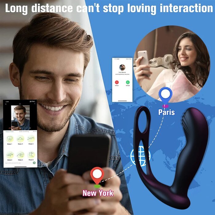 Male Dildo Prostate Massager Bluetooth APP Vibrator for Men Gay Anal Plug Wireless Remote Butt Plug Adult Sex Toy for Couples - Image 3