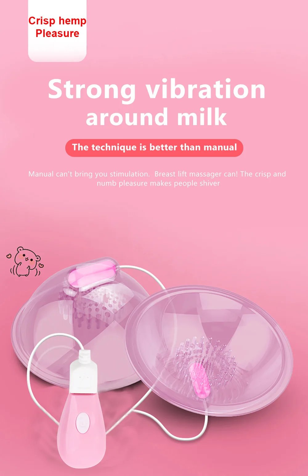 Breast​ Enlargement Vagina Vacuum Pump Cover Clitoris Sucker Women Nipple Stimulation Licking Vibrator Chest Masturbator Sex Toy