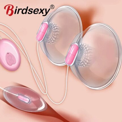 Breast​ Enlargement Vagina Vacuum Pump Cover Clitoris Sucker Women Nipple Stimulation Licking Vibrator Chest Masturbator Sex Toy