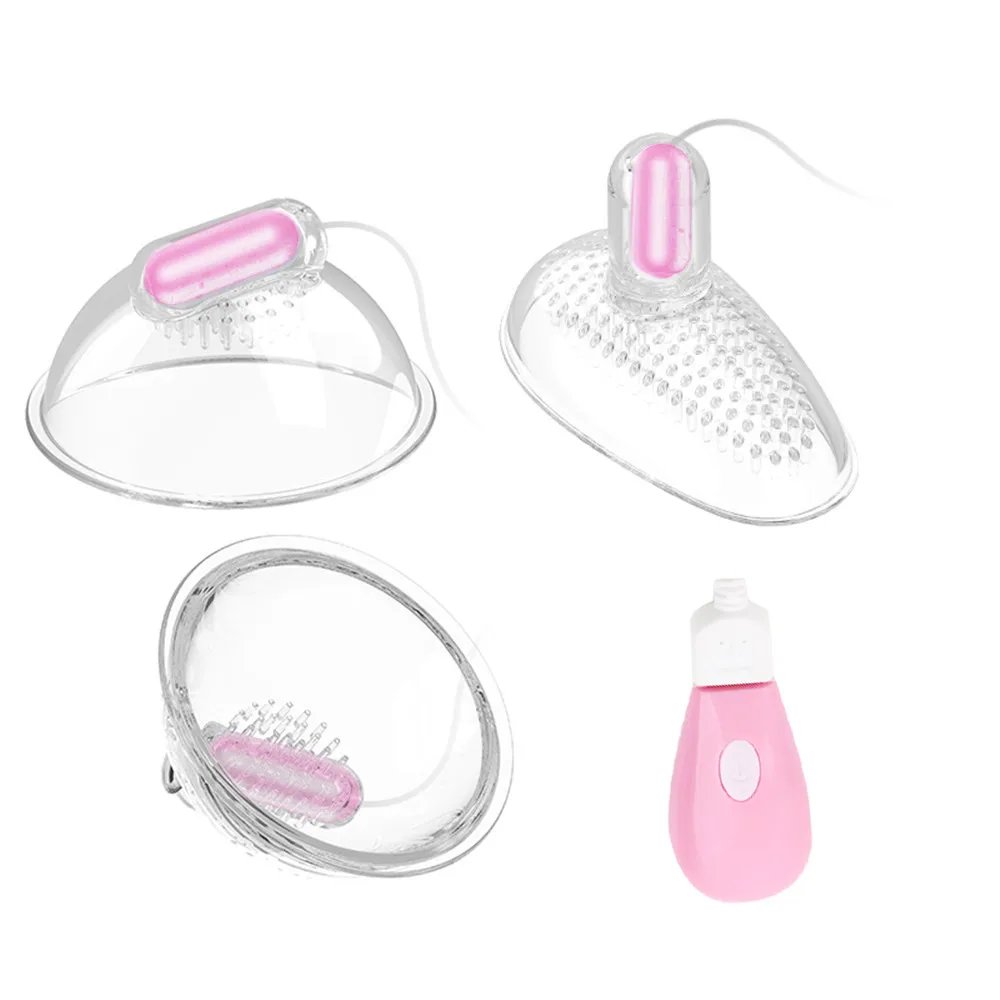 Breast​ Enlargement Vagina Vacuum Pump Cover Clitoris Sucker Women Nipple Stimulation Licking Vibrator Chest Masturbator Sex Toy