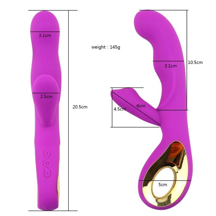 Suitable for women 2-in-1 vibrator 10 frequency dildo for women vaginal clitoris sucking vibrating masturbator adult products - Image 6