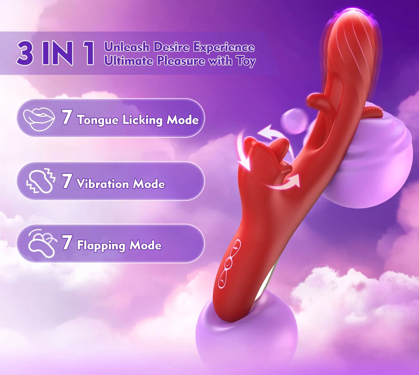 2 in 1 Tongue Thrusting Dildo Vibrator for Women 360 Rotating Clitoris Licking Flapping Adult Sex Toys Couple Female Masturbator