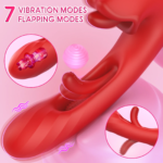 2 in 1 Tongue Thrusting Dildo Vibrator for Women 360 Rotating Clitoris Licking Flapping Adult Sex Toys Couple Female Masturbator - Image 4