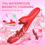 2 in 1 Tongue Thrusting Dildo Vibrator for Women 360 Rotating Clitoris Licking Flapping Adult Sex Toys Couple Female Masturbator - Image 5