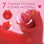 2 in 1 Tongue Thrusting Dildo Vibrator for Women 360 Rotating Clitoris Licking Flapping Adult Sex Toys Couple Female Masturbator - Image 3