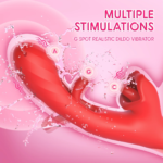 2 in 1 Tongue Thrusting Dildo Vibrator for Women 360 Rotating Clitoris Licking Flapping Adult Sex Toys Couple Female Masturbator - Image 2