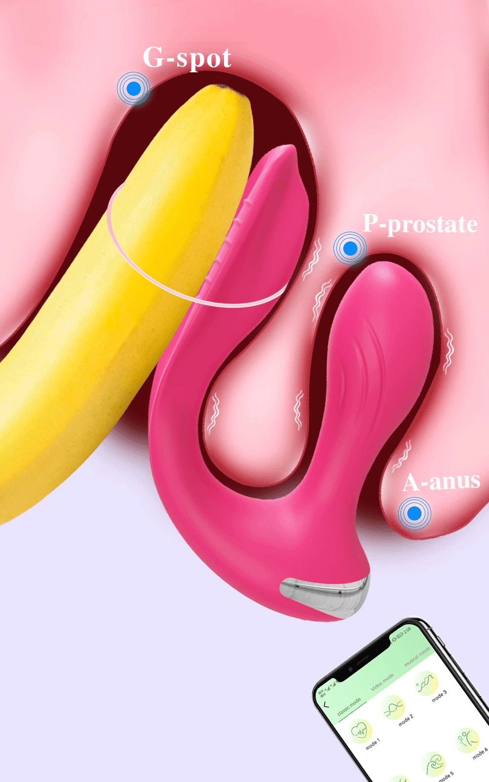 2 in 1 Sex Toys Anal Plug Penetration Vagina Vibrator Masturbation Tools for Couple Anal Masturbator Butt Plug Vibrating 18