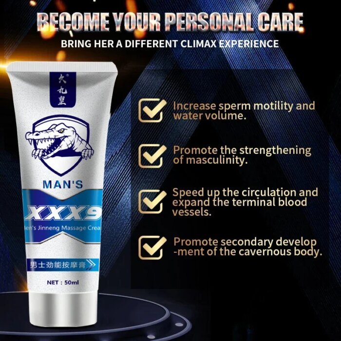 50ml Male Penis Enlargement Cream Pene Erection Aphrodisiac Essential Oil Sex Delay Dick Growth Thicken Massage Lubricant - Image 5