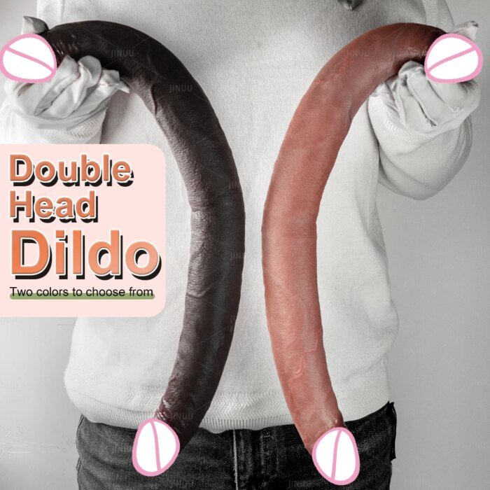 48.5cm Double Head Dildo Realistic Longer Penis Anal Vaginal Stimulator Liquid Silicone Sex Toys for Lesbian Couples Gay Men - Image 1