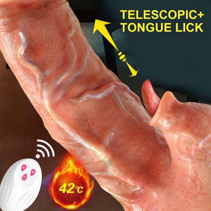 Dildo Vibrators For Women Sex Machine Sex Toys Remote Control Vibrator 7 Speeds Telescopic Realistic Dildo Heating Anal Vibrator - Image 1