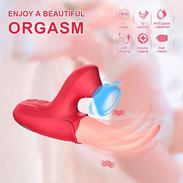 Tongue Licking Vibrator Female Masturbator G Spot Clitoris Stimulator Dildo Nipple Massager Erotic Machine Sex Toy for Woman 18+ - Image 4
