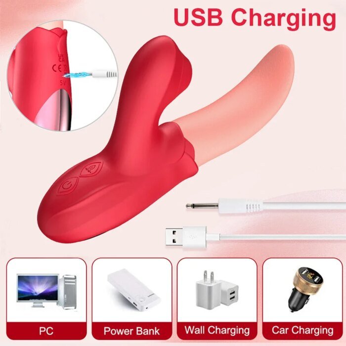 Tongue Licking Vibrator Female Masturbator G Spot Clitoris Stimulator Dildo Nipple Massager Erotic Machine Sex Toy for Woman 18+ - Image 5