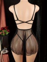 Women's Sexy Sheer Lace Trim Nightgown, Stretchy Nylon & Elastane Blend, Cutout Design, No Padding,  SleepwearSpecial Occasion U - Image 2