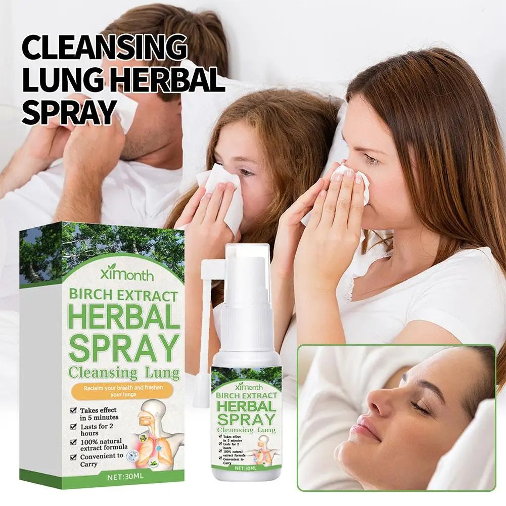 643875-4t0bhl.jpg 30ml Herbal Lung Cleansing Repair Spray Natural Nasal Nose Breath Cleaning Care Relieve Respiratory Discomfort - Image 4