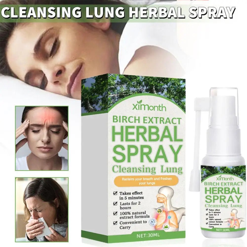 643875-6vy3g6.jpg 30ml Herbal Lung Cleansing Repair Spray Natural Nasal Nose Breath Cleaning Care Relieve Respiratory Discomfort - Image 3