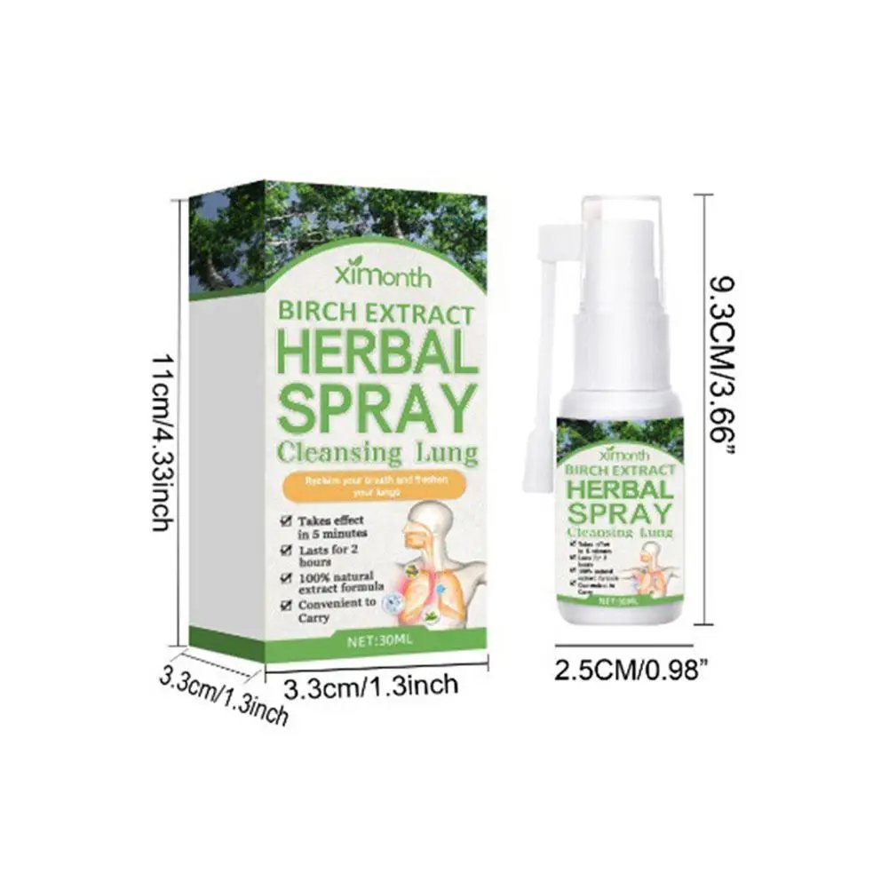 30ml Herbal Lung Cleansing Repair Spray Natural Nasal Nose Breath Cleaning Care Relieve Respiratory Discomfort 30ml Herbal Lung Cleansing Repair Spray Natural Nasal Nose Breath Cleaning Care Relieve Respiratory Discomfort