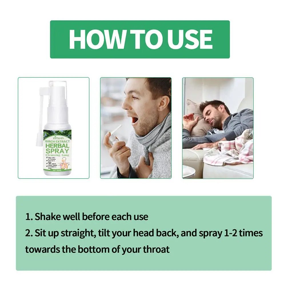 643875-yplk8c.jpg 30ml Herbal Lung Cleansing Repair Spray Natural Nasal Nose Breath Cleaning Care Relieve Respiratory Discomfort - Image 6