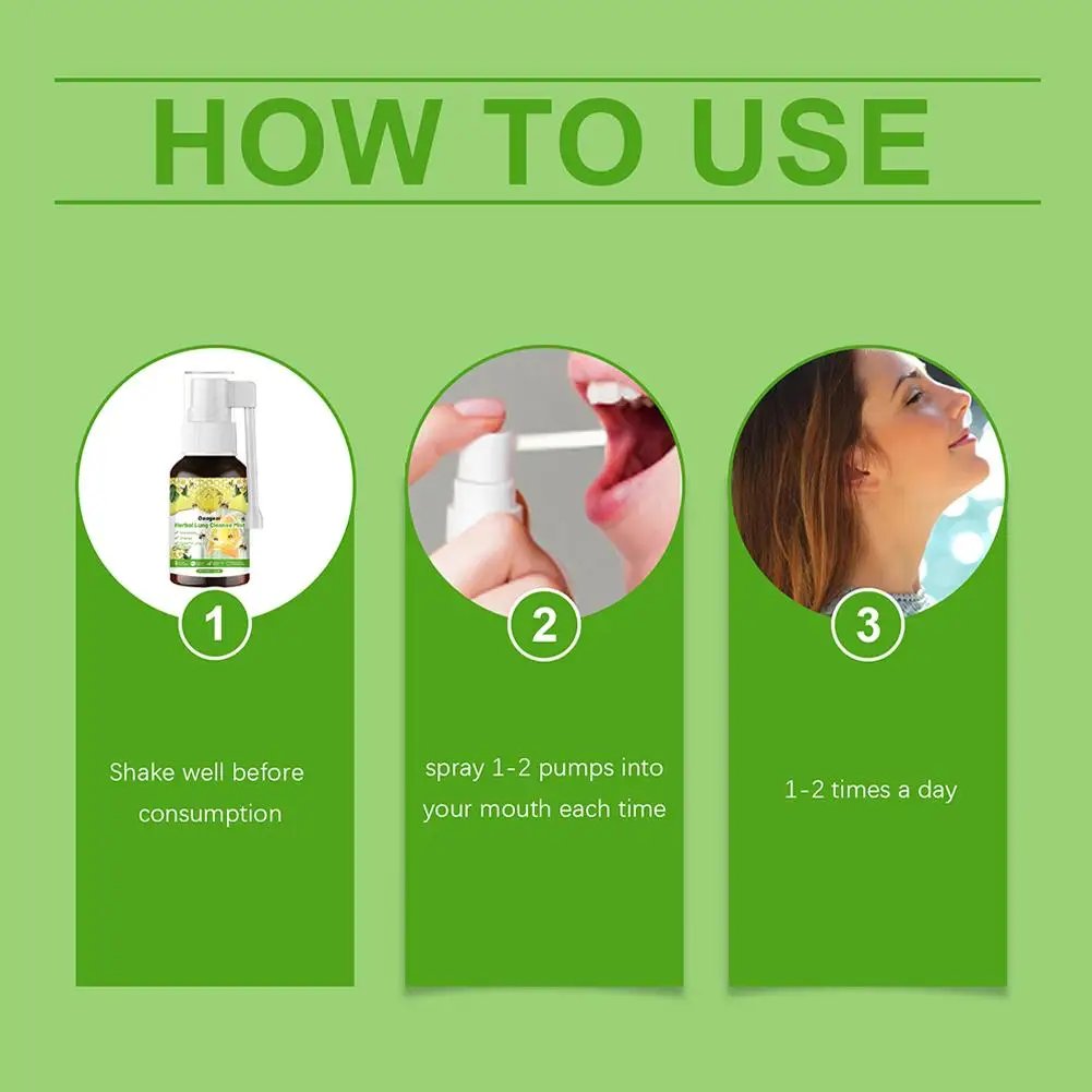 30ml Herbal Lung Cleanse Spray Mist-powerful Lung Support Spray Smoking Herbal Throat Sore Clean Care Health Inflammation X3L5 30ml Herbal Lung Cleanse Spray Mist-powerful Lung Support Spray Smoking Herbal Throat Sore Clean Care Health Inflammation X3L5