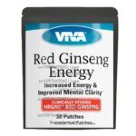 30 Patches Korean Red Panax Ginseng Transdermal Patches with Ginkgo Biloba Energy, Performance Focus for Men & Women