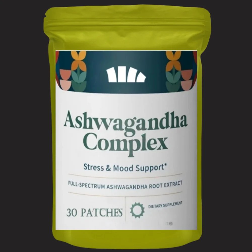Ashwagandha Complex Transdermal Patches for Stress, Mood & Energy Support with Probiotics & Ginger Root 30 Patches Ashwagandha Complex Transdermal Patches for Stress, Mood & Energy Support with Probiotics & Ginger Root 30 Patches