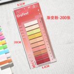 200Sheets Transparent Colorful Index Creative Memo Pads Office School Stationery Self-Adhesive Stickers Sticky Note Pads - Image 2