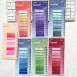 200Sheets Transparent Colorful Index Creative Memo Pads Office School Stationery Self-Adhesive Stickers Sticky Note Pads