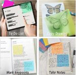 50 Sheets Creative Transparent PET Memo Pad Posted It Sticky Notes Planner Sticker Notepad School Supplies Students Stationery - Image 5