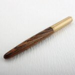 High Quality Brass Roller Ball Pen Ebony Wood Spin Stationery Office School Supplies Signature Ink Pens New - Image 3