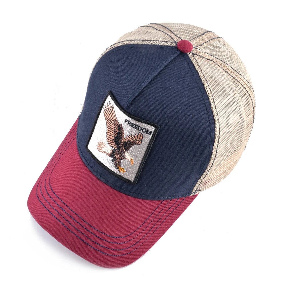 Fashion Trucker Caps With Embroidery Goat Patch Four Seasons Snapback Baseball Cap For Men Women Adjustable Visor Hat