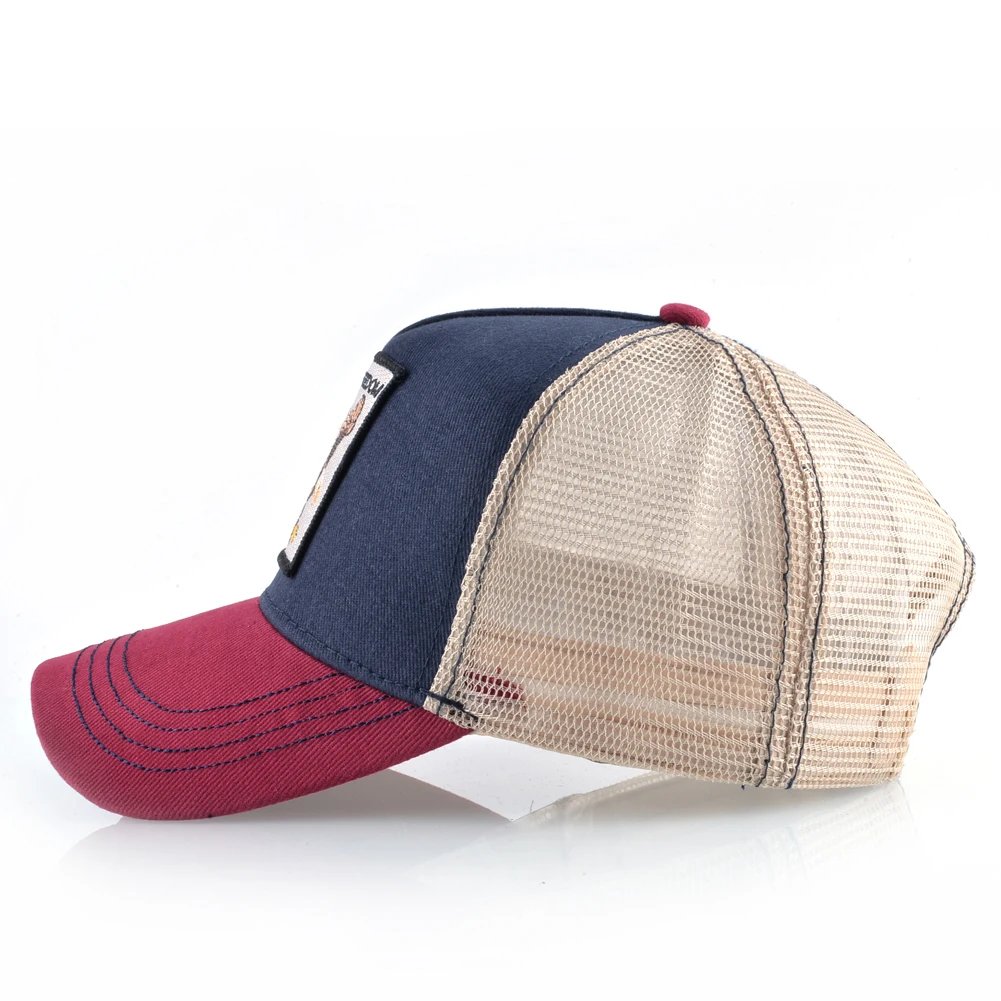 Fashion Trucker Caps With Embroidery Goat Patch Four Seasons Snapback Baseball Cap For Men Women Adjustable Visor Hat