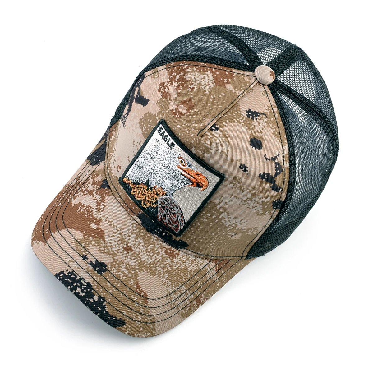 Fashion Trucker Caps With Embroidery Goat Patch Four Seasons Snapback Baseball Cap For Men Women Adjustable Visor Hat