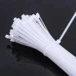 500/1000PCS/bag Self-locking Plastic Nylon Tie White Zip Wraps Strap Nylon Cable Tie Set Fastening Ring Loop Wire Wrap - Image 4