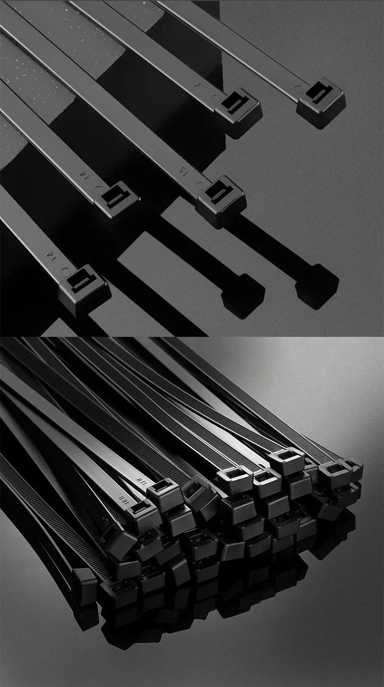 500/1000PCS/bag Self-locking Plastic Nylon Tie White Zip Wraps Strap Nylon Cable Tie Set Fastening Ring Loop Wire Wrap